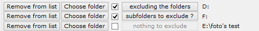 Choose the folders to include in the set.