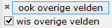 wis overige velden.
