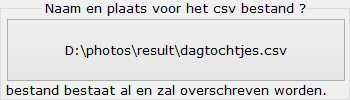 Kies een locatie voor je csv bestand.