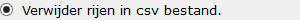 Delete rows in csv file.