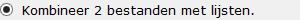 Combine 2 textfiles with lists.