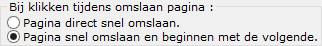 Hoe de pagina's omslaan.